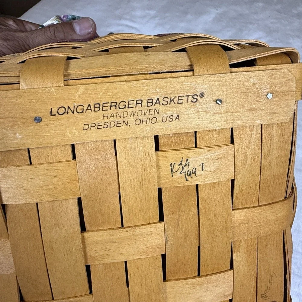 Longaberger 1997 May Series Petunia Basket Liner Protector Card 12947 Vintage